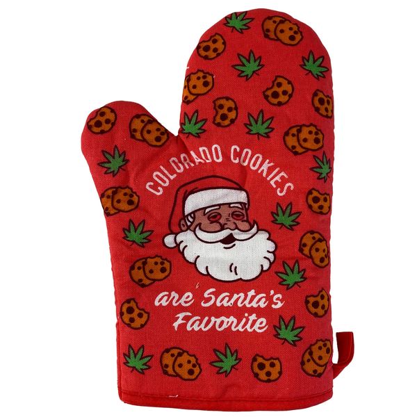 Colorado Cookies Are Santa's Favorite Oven Mitt Funny Weed Pot Edibles Christmas