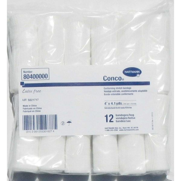 Conco Conforming Stretch Bandage, Latex Free, 4" x 4.1 Yards