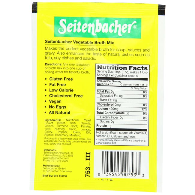 Seitenbacher Vegetable Broth and Seasoning 0.8 oz