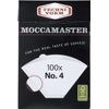 Technivorm Moccamaster #4 White Paper Filters, 100-count per box