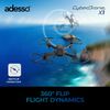 Adesso CyberDrone X1 Lightweight Remote Controlled Drone with 2.4GHz Controller Altitude Hold Headless Mode 3D Flips 720P Camera Beginner Friendly