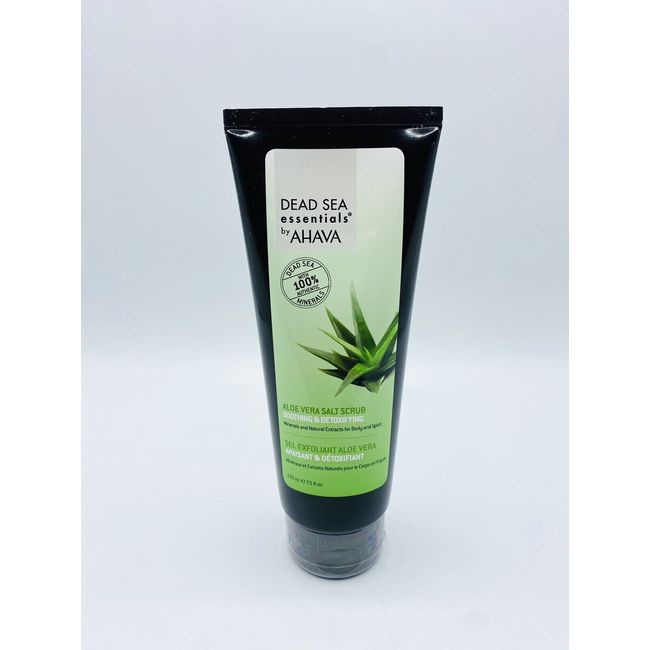 AHAVA Dead Sea Essentials Aloe Vera Salt Scrub 220ml/7.5oz New Sealed