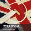 NWFlags Union Jack Hand Stitched Flag with Rope & Toggle - 1.5ft x 1ft