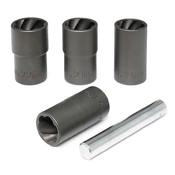 STRAIGHT 10-9705 Tornado Socket Set, 4 Pieces, 1/2 inch (12.7 mm) Insertion Angle