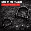 FEGVE D Ring Keychain, Side Pushing Small Titanium Key Chain Ring for Car Home Keys (Black D Ring)