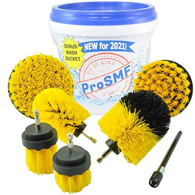 ProSMF Drill Brush Set - Scrub Brush Attachments for Drill - Power Scrubber  Cleaning Brushes - Kitchen - Cabinets - Stove - Oven - Counters - Sink 