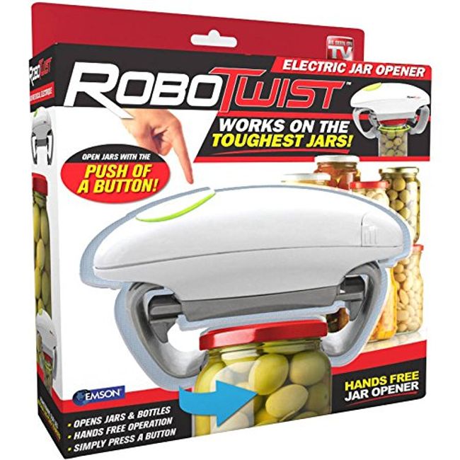 Robotwist Jar Opener, Automatic Jar Opener, Deluxe Model with Improved  Torque, Robo Twist Kitchen Gadgets for Home, Electric Handsfree Easy Jar  Opener