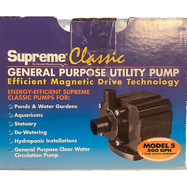 Supreme Classic general Purpose Utility Pump Model 5 500GPH Energy Efficient