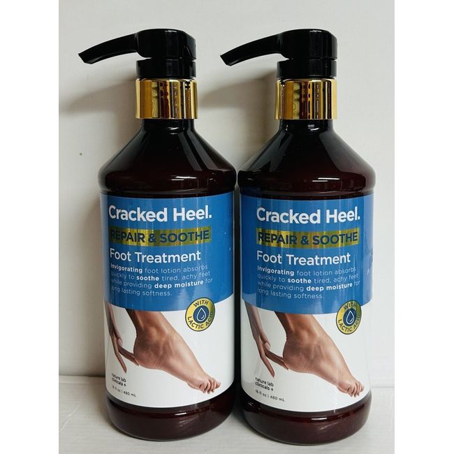 2-Pack Nature Lab ~ Cracked Heel Repair & Soothe Foot Treatment 16 fl oz Each