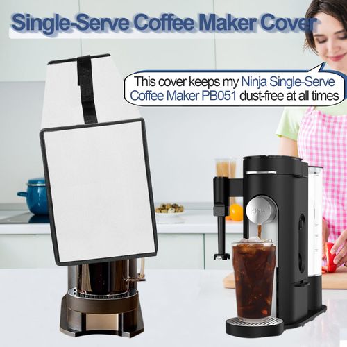 NUENSS-ROR Coffee Maker Dust Cover for Ninja Pod & Grounds Specialty Single-Serve Coffee Maker PB051/PB051GB/PB051SG/PB051ST, Heavy Duty Waterproof Coffee Machine Protective Cover Case (Silver)