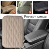 Beige Wavy Surface Interior Center Console Cover Armrest Pad Cushion Protector