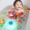 THISRT THIRD Bath Light Underwater Light Floating Pool Light Fish Pattern IP67 Waterproof Bath Light Bath Toy for Kids Water Surface Waterproof Glowing Light
