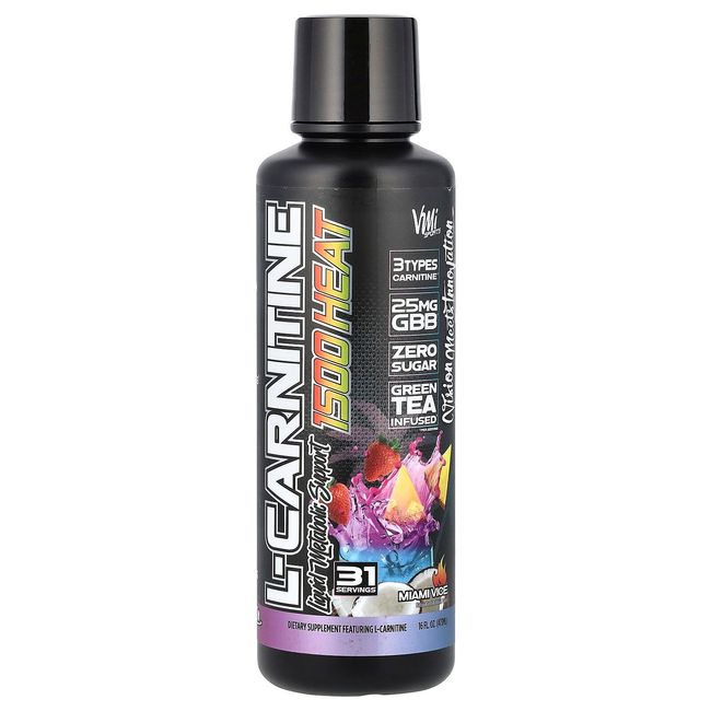 L-Carnitine 1500 Heat, Miami Vice, 16 fl oz (473 ml)