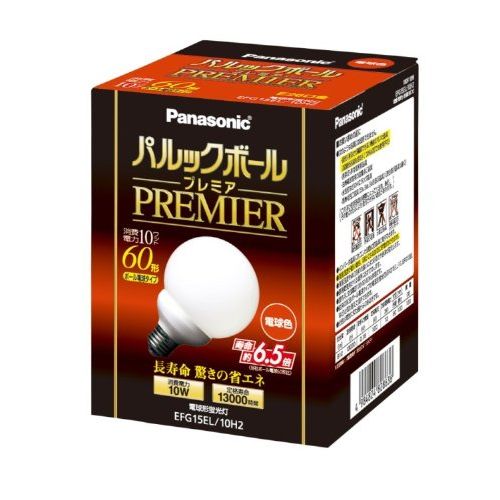 Panasonic parukkubo-rupuremia G15 Shape Bulb, Color bulb, 60 Shape Type Base Diameter 26 mm 810 LM efg15el10h2