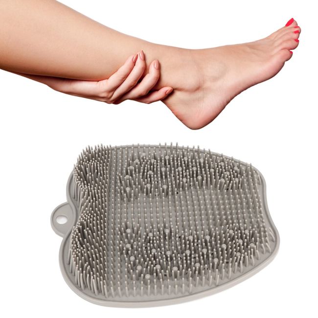 Shower Foot Scrubber Mat with Non-Slip Suction Cups, Foot