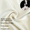 Cocheng 100% Mulberry Silk Bonnet Double-Sided Silk Sleep Cap with Adjustable Ribbon 19 Momme Silk Bonnet for Sleeping(Black)