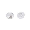 9ct White Gold & Rubber Round Earrings Backs - 1 Pair