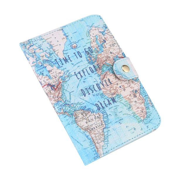 Tbest Passport Covers, Pu Leather Passport Case Printing Protection Cover Id Credit Cards Case Map Passport Holder Travel Wallet,Passport Holder, Kipling Bolsa (World Map)