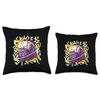 Monster With Virtual Reality Glasses Gaming Gamer Throw Pillow