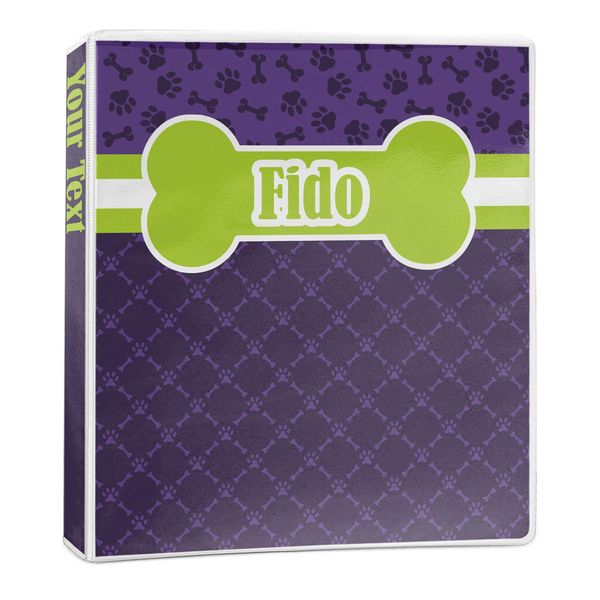Personalized Pawprints & Bones 3-Ring Binder - 1 inch