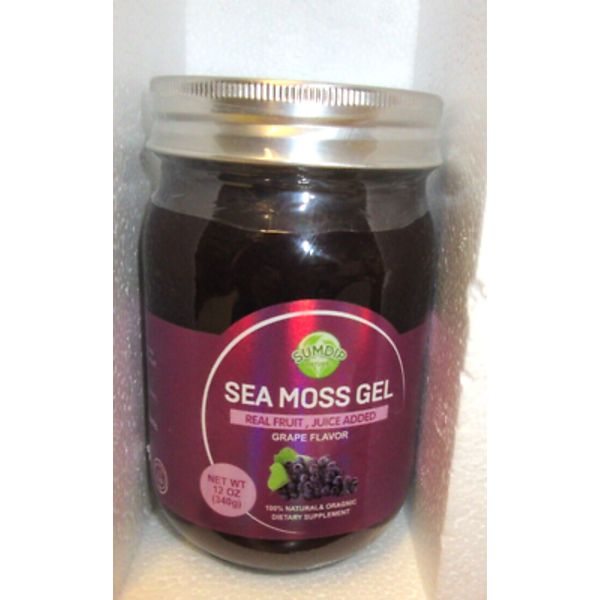 SUMDIP Sea Moss Gel | Made with Real Fruit / Juice Added | GRAPE