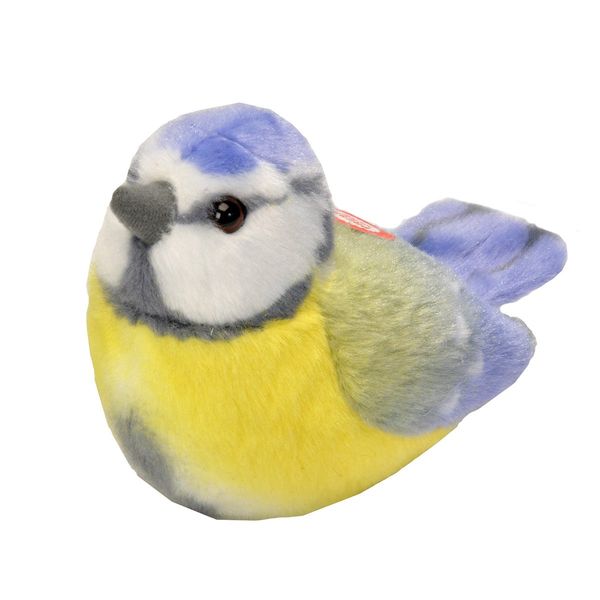 Wild Republic 19483 13-16 cm Blue Tit with Real Bird Calls Plush Toy