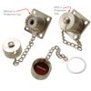 10-Pack Protective Metal Covers w/Chains for UHF SO-239 and N-Type Jacks