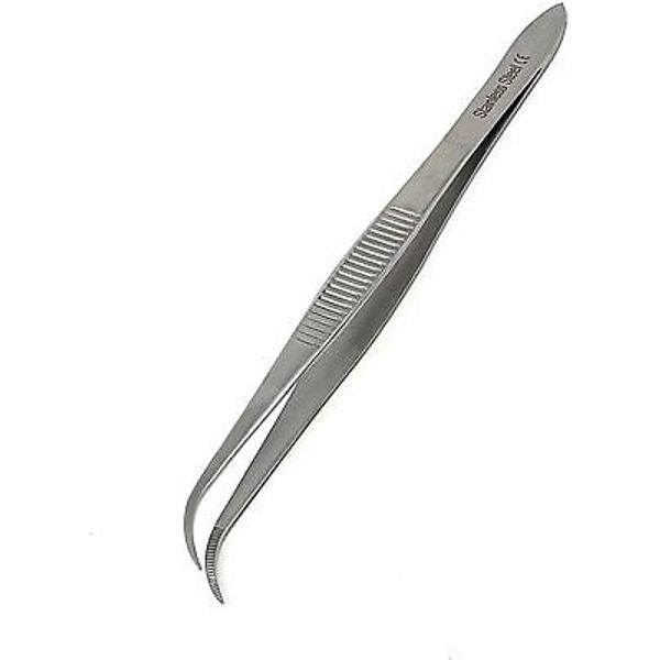 IRIS EYE DRESSING FORCEPS 4" FULL CURVED SURGICAL STAINLESS STEEL INSTRUMENTS