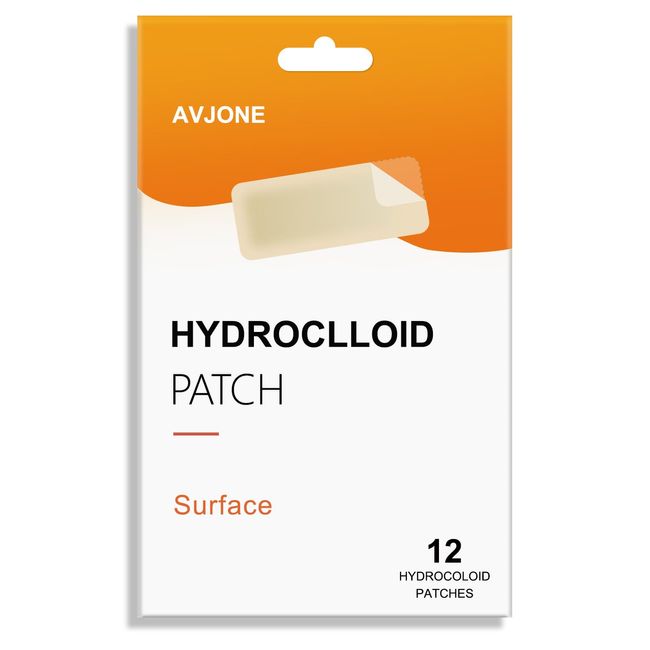 AVJONE Surface Patch from Hydrocolloid Spot Patch for Body, Cheek, Forehead, and Chin, Vegan-friendly - (12 Count)