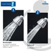 tecuro Hand Shower Shower Head Crystal Fully Adjustable Plastic High Gloss Chrome/Transparent