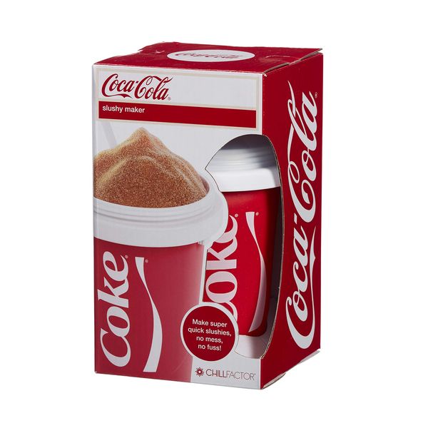 ChillFactor Coca Cola slushy maker - Reusable slushy maker cup, homemade slushies. Squeeze cup slushy maker Kitchen toys