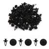 uxcell 100Pcs Plastic Rivets Push Pin Type Retainer Fastener Bumper Clips Black 9mm