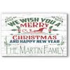Personalized Merry Christmas Wooden Sign