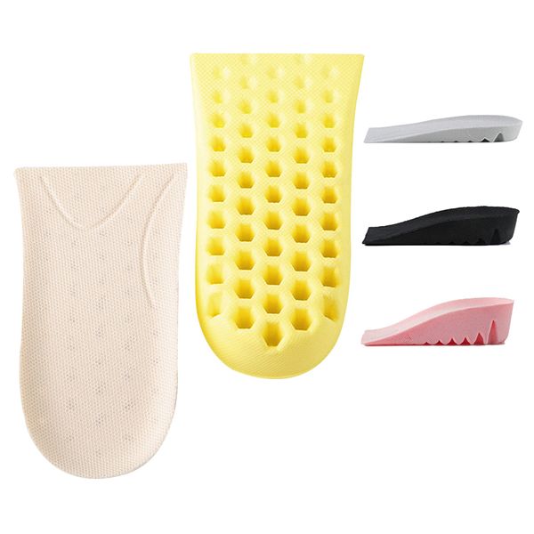 LTOHOE Height Increase Insoles, Heel Shoe Lifts for Achilles Tendonitis and Leg Length Discrepancy, Shoe Inserts to Make You Taller, Heel Cushion Inserts for Men & Women Beige 1.5cm Height