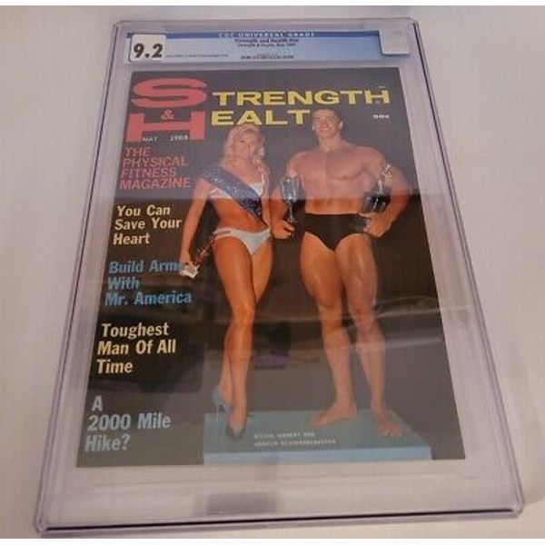 1969 May Strength  Health Magazine CGC 9.2 POP 1 HIGHEST GRADE SCHWARZENEGGER CP