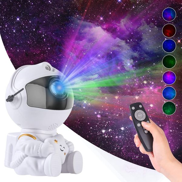 Star Projector, Planetarium Home Use, Starry Sky Light, Bedside Lamp, Projection Lamp, Unique Astronaut Mode, USB Powered, Remote Control, Timing, Multiple Projection Modes, Adjustable Ripple