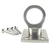 20mm Satin Nickel Decking Rope Eye Plate. Rope Post Fitting Rope End Fixing