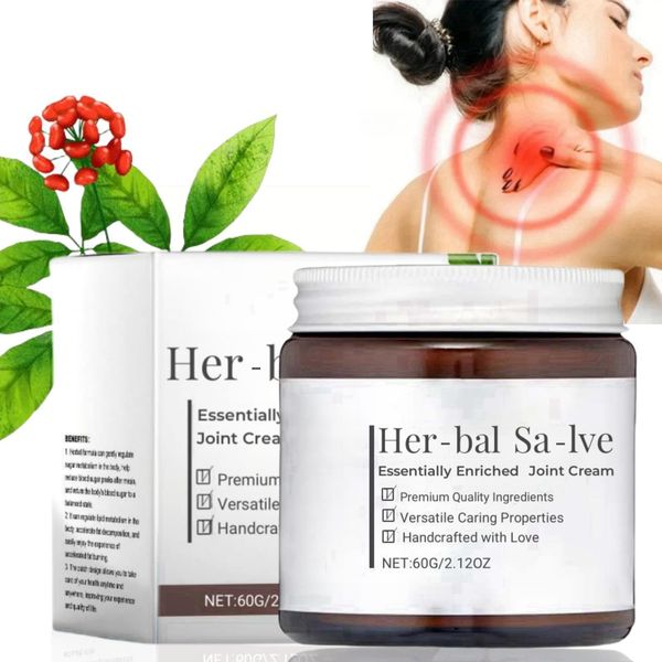 Her-bal Sal-ve 60g,Neck Pain Relief Cream,Muscle Pain Relief,Pain Relief Cream to Reduce Swelling,Knee Pain Relief Soothing Cream,Back Pain Relief,Muscle Rub Pain Relief,Comfrey Sal-ve,Relief Cream