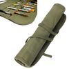 1Pcs 22 Slots Paint Brush Holder Storage Art Brush Roll Canvas Pouch,Artist Paint Brush Holder Roll Up Brush Bag Case Paint Storage Canvas Pouch for Watercolor Gouache Art Paint Brushes (Army Green)