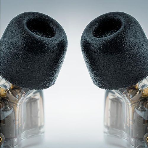 Comply 600 Core Series | Memory Foam Replacement IEM Ear Tips for Truthear, Sennheiser, Moondrop & More | Superior Noise Isolation, Ultimate Comfort, Secure Fit | TechDefender, Black, Small (3 Pairs)