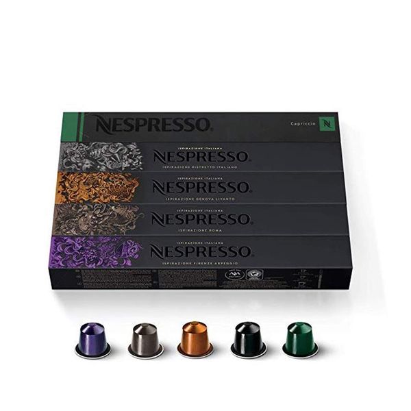 Nespresso Capsule Coffee, Smooth Type, 5 Types x 10 Capsules = 50 Capsules