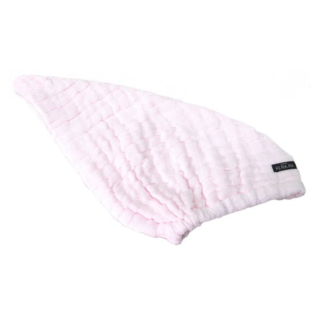 Seigan KI.RA.RA SKFP-150 PI Towel Cap, Made in Japan, Hair-Drying Towel, 5 Layers, Gauze, After Bath, Pink