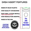 Kustom Cycle Parts Gothic Red Roses Dash Panel Console Insert! Compatible with 2008-2024+ Harley Davidson Road King Dash