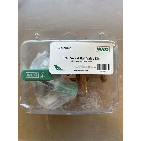 Wilo 2706087  1-1/4 in. Sweat Ball Valve Kit