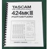 Tascam 424 MK III Owner's Manual: Comb Bound & Protective Covers!