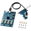 MZHOU PCI-E 1X to 4 PCI-E 1X Riser Card,PCIE Splitter Mining Card for GPU Ethereum Bitcoin Crypto Mining Rig
