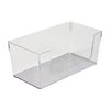 Simplify Rectangular Open Front Organizer Bin | Refrigerator Storage | Multi-Purpose | Handles | Bathroom | Desk | Cosmetics | Clear