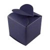 10 x Navy Blue Heart Top Wedding Favour Boxes