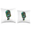 Microphone Mic Singer Podcast Host Podcaster Throw Pillow